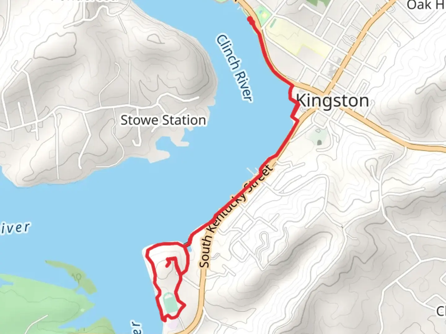 An image depicting the trail Tennessee River and Clinch River Loop and its surrounding area.