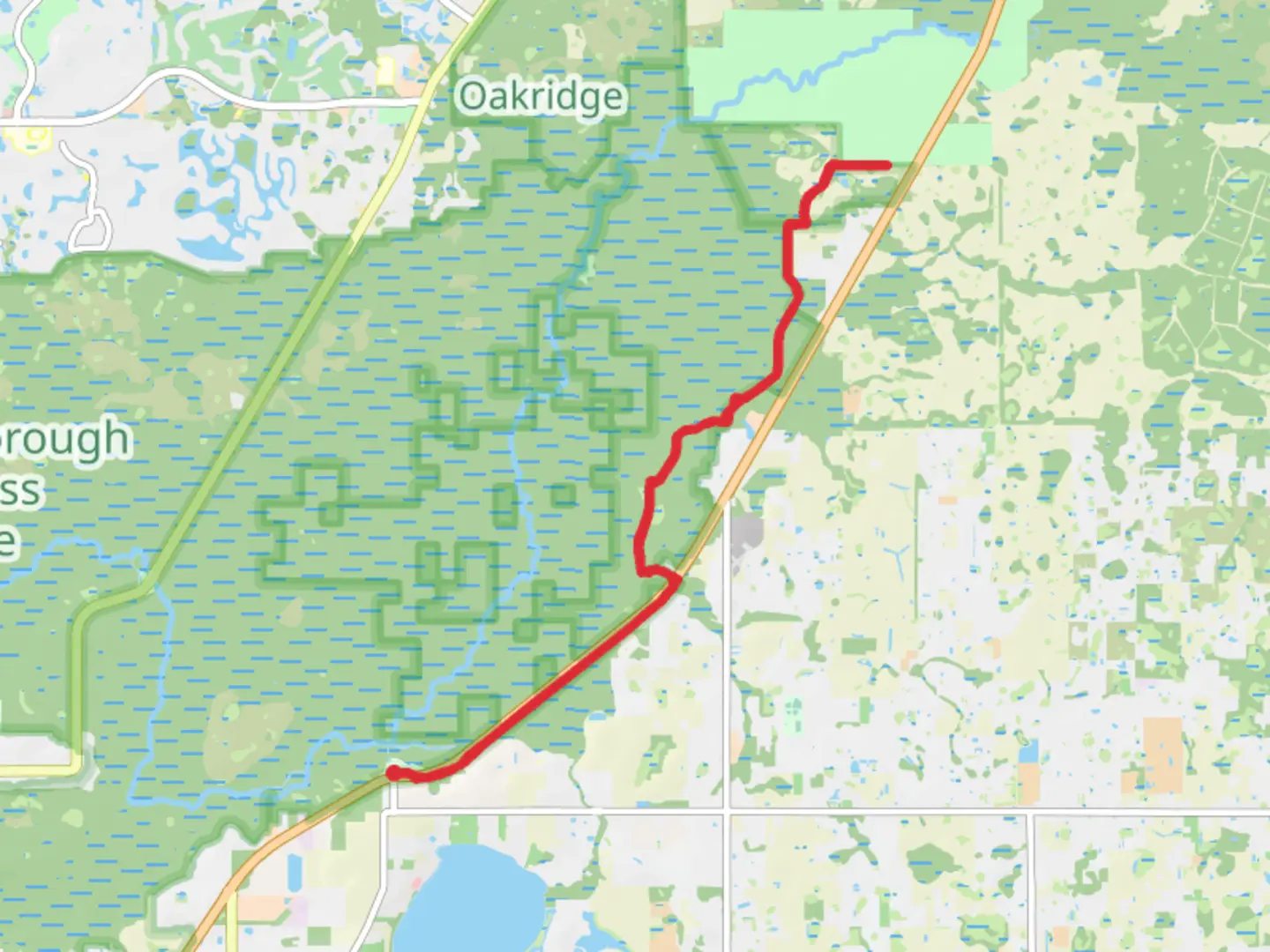An image depicting the trail Old Fort King Trail and its surrounding area.