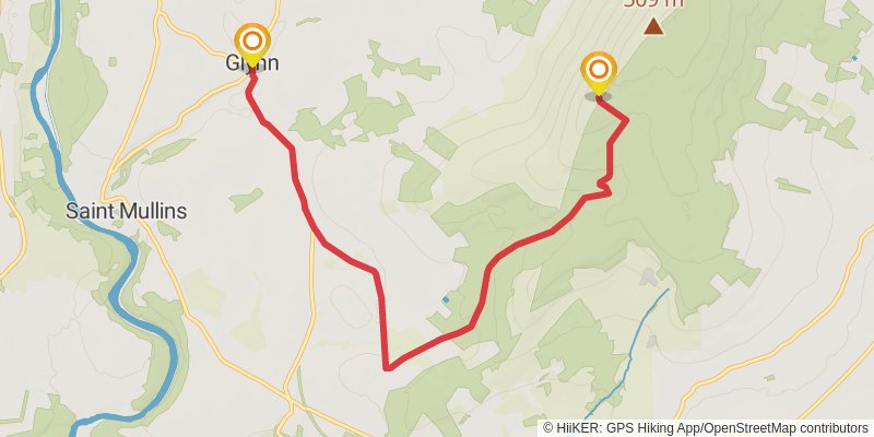 Mount Leinster to Glynn Walk stage 3 Map