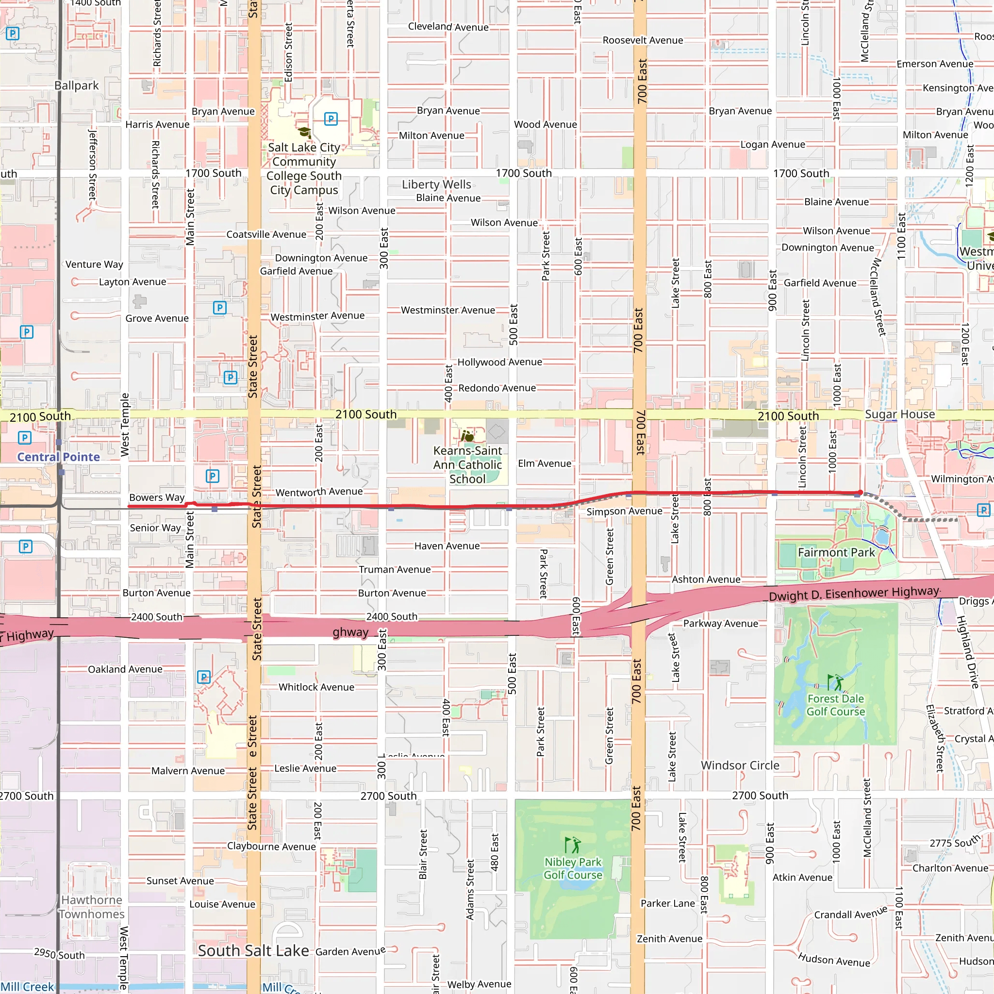 S-Line Greenway, Parley's Trail mobile static map
