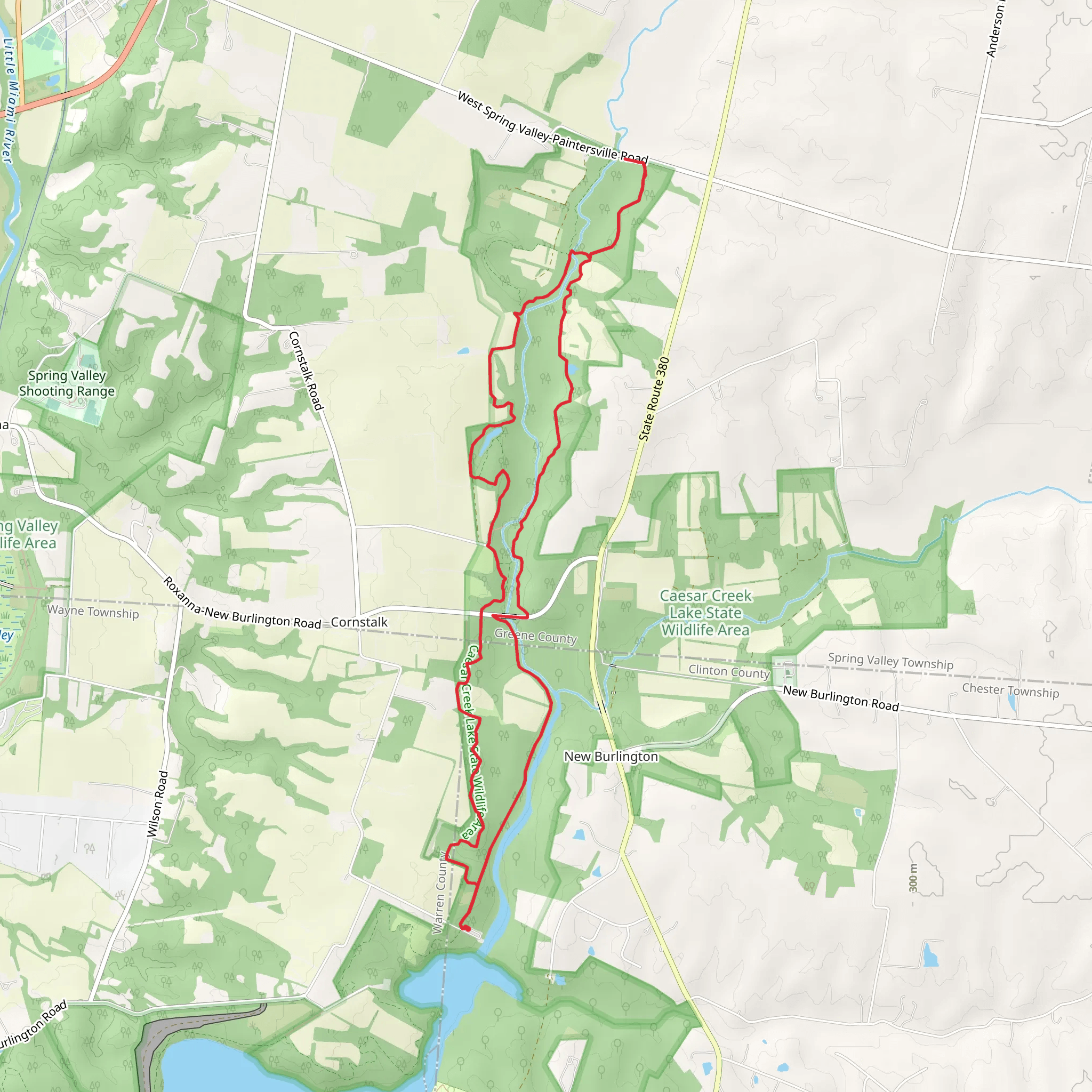 Caesar Creek Long Loop mobile static map