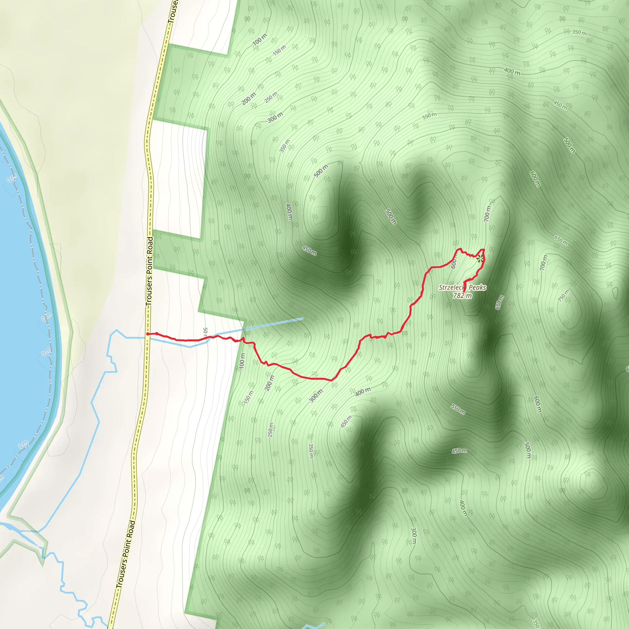 Strzelecki Peaks Walk mobile static map