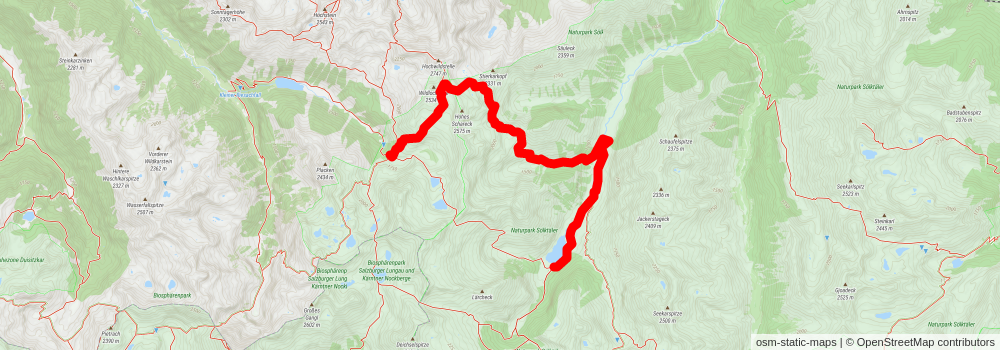 Schladminger Tauern High Trail stage 4 Map