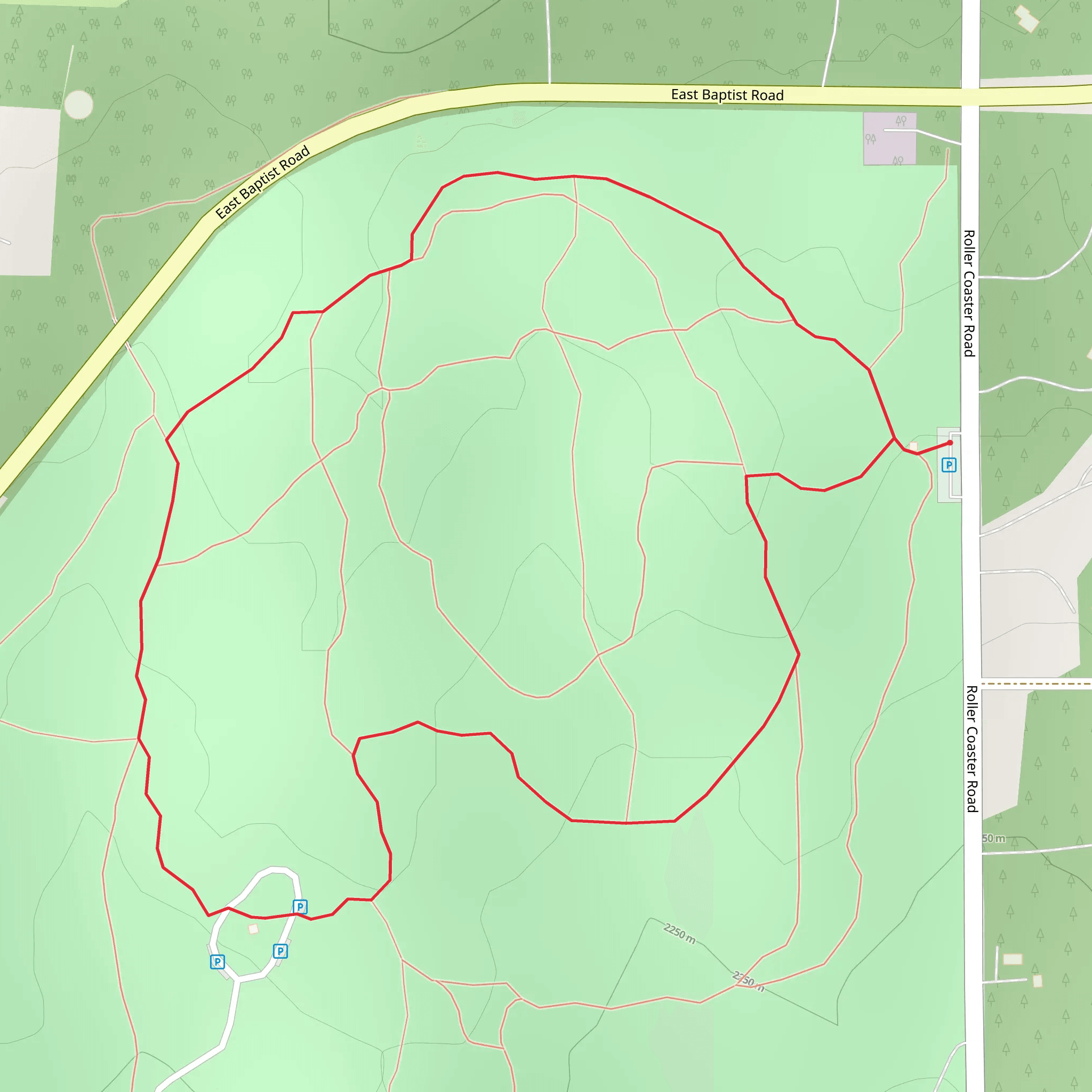 Roller Coaster Road Loop mobile static map