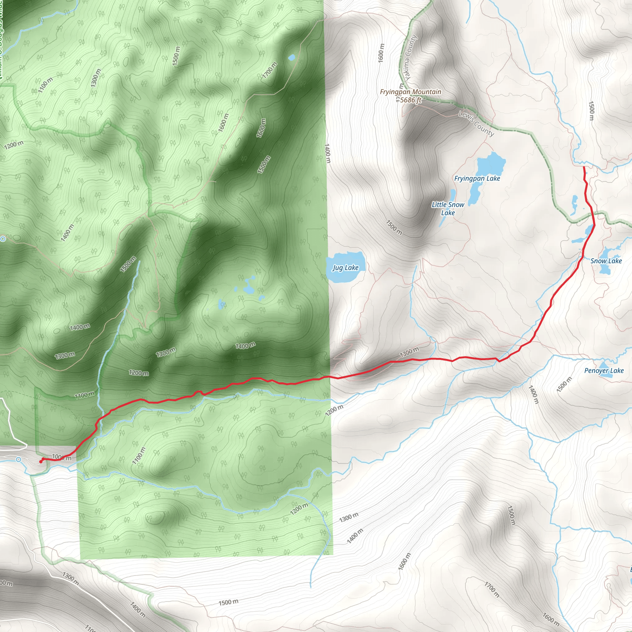 Pot Hole Trail mobile static map