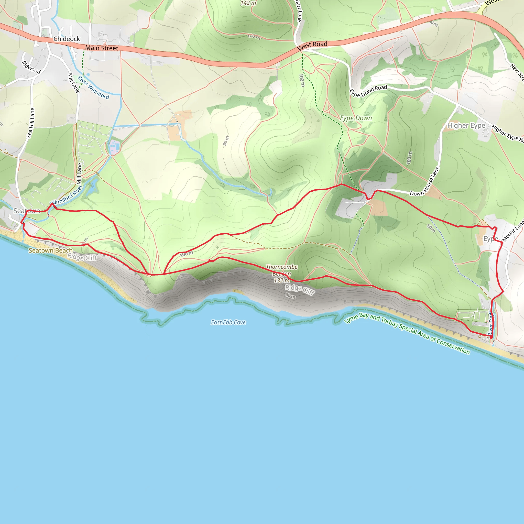 Thorncombe Beacon and Doghouse Hill mobile static map