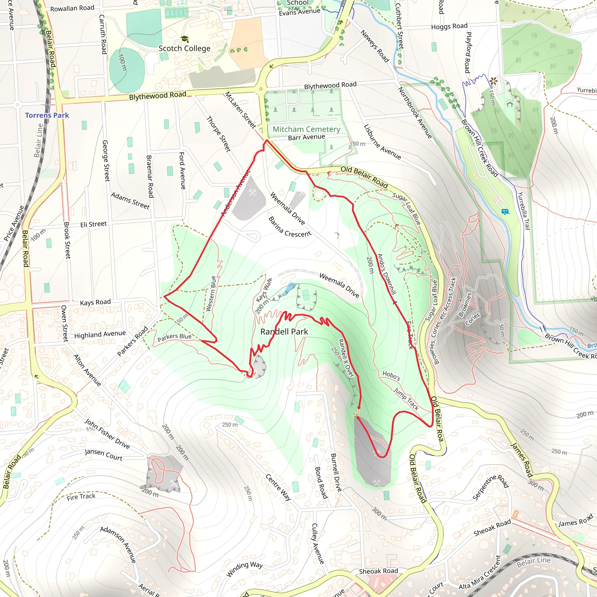 Randell Park Reserve Walk mobile static map