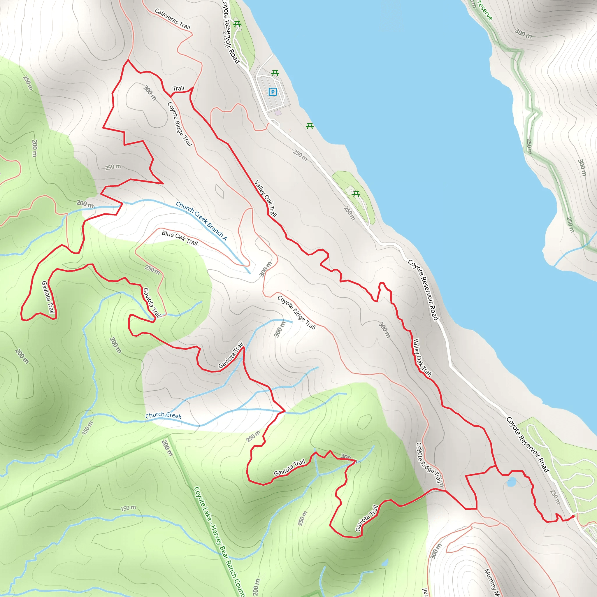 Campground - Gaviota - Rancho San Ysidro - Valley Oak Loop Trail mobile static map