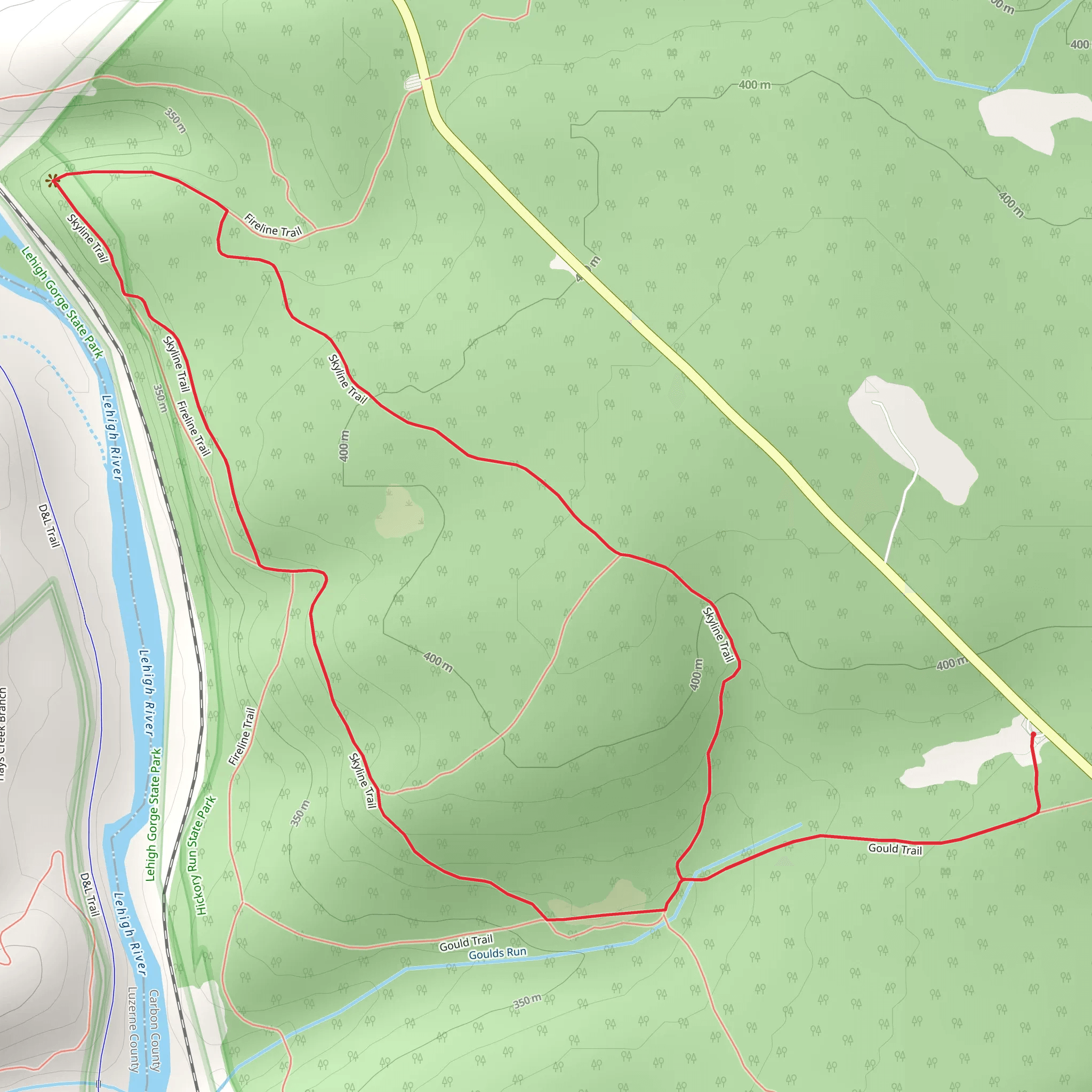 Gould and Skyline Loop Trail mobile static map
