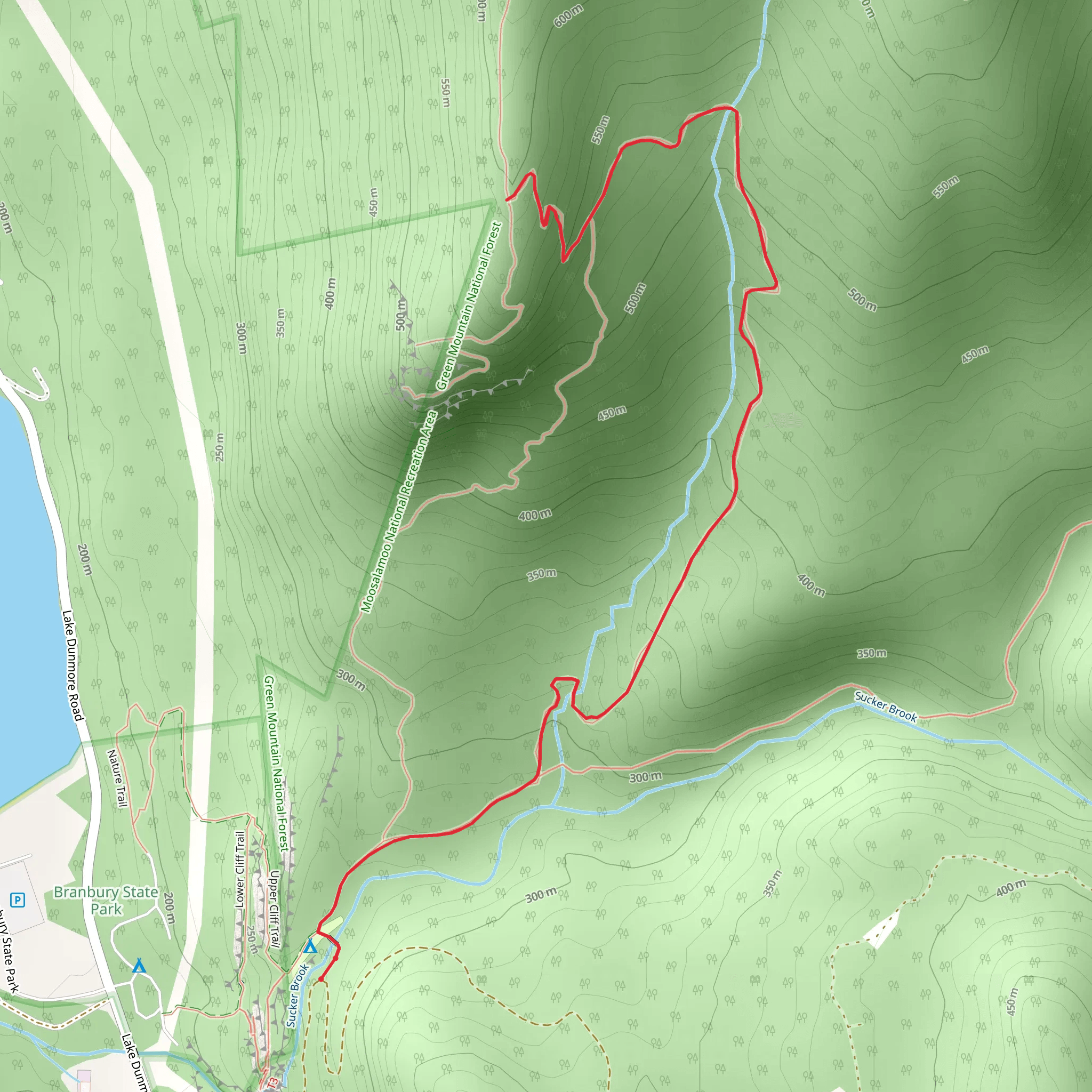 Rattlesnake Cliff Trail mobile static map