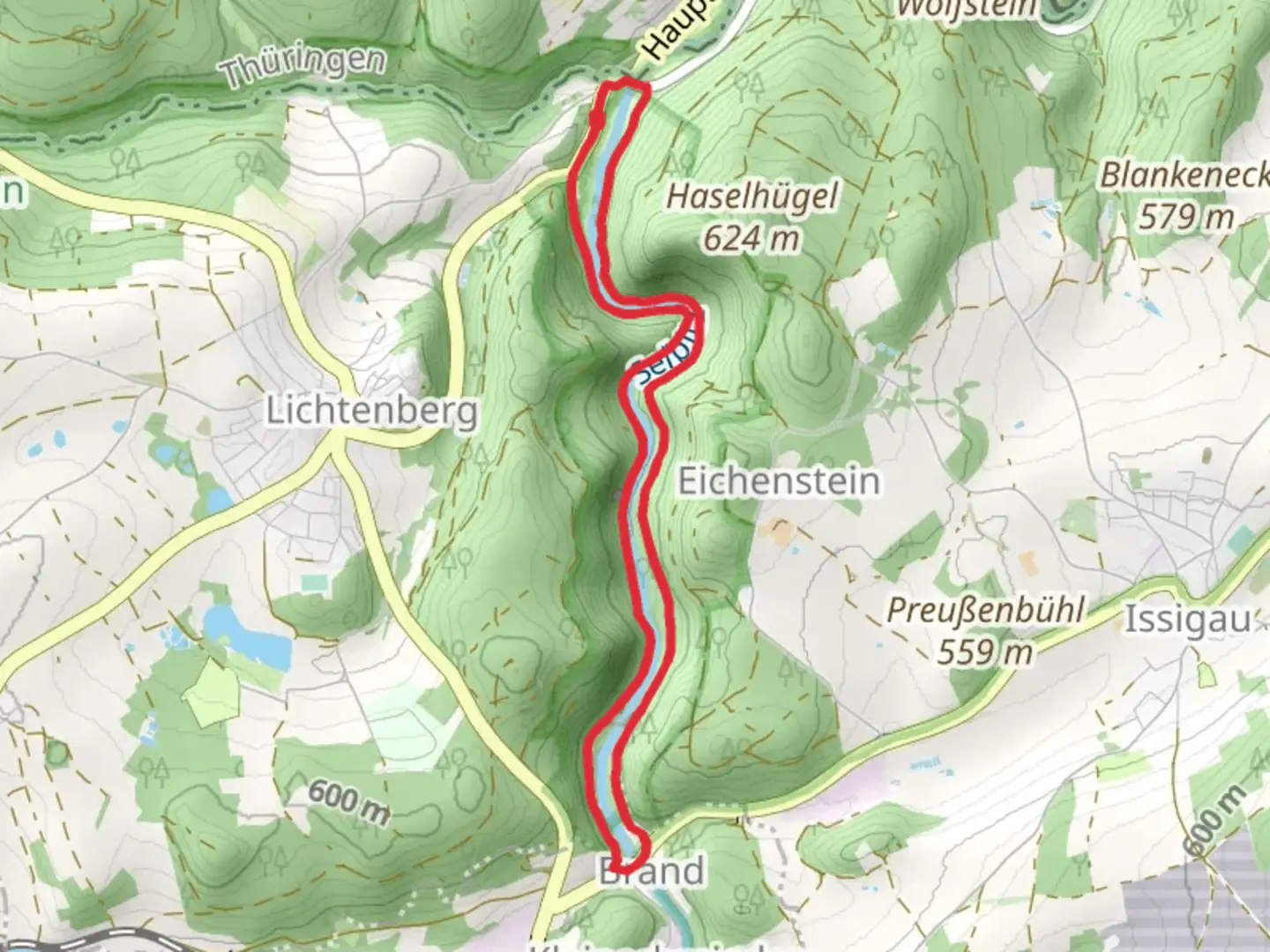 An image depicting the trail Roehrensteig and its surrounding area.