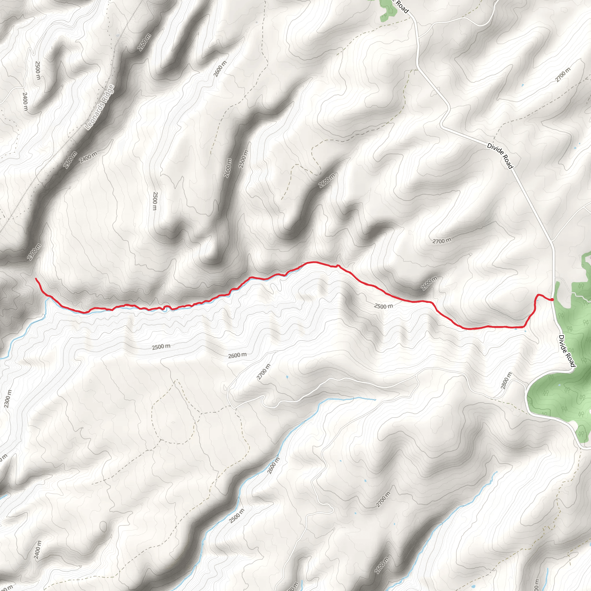 Blue Creek Trail mobile static map