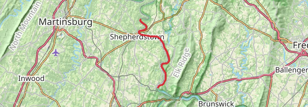 American Discovery Trail - Maryland and Washington DC stage 14 Map