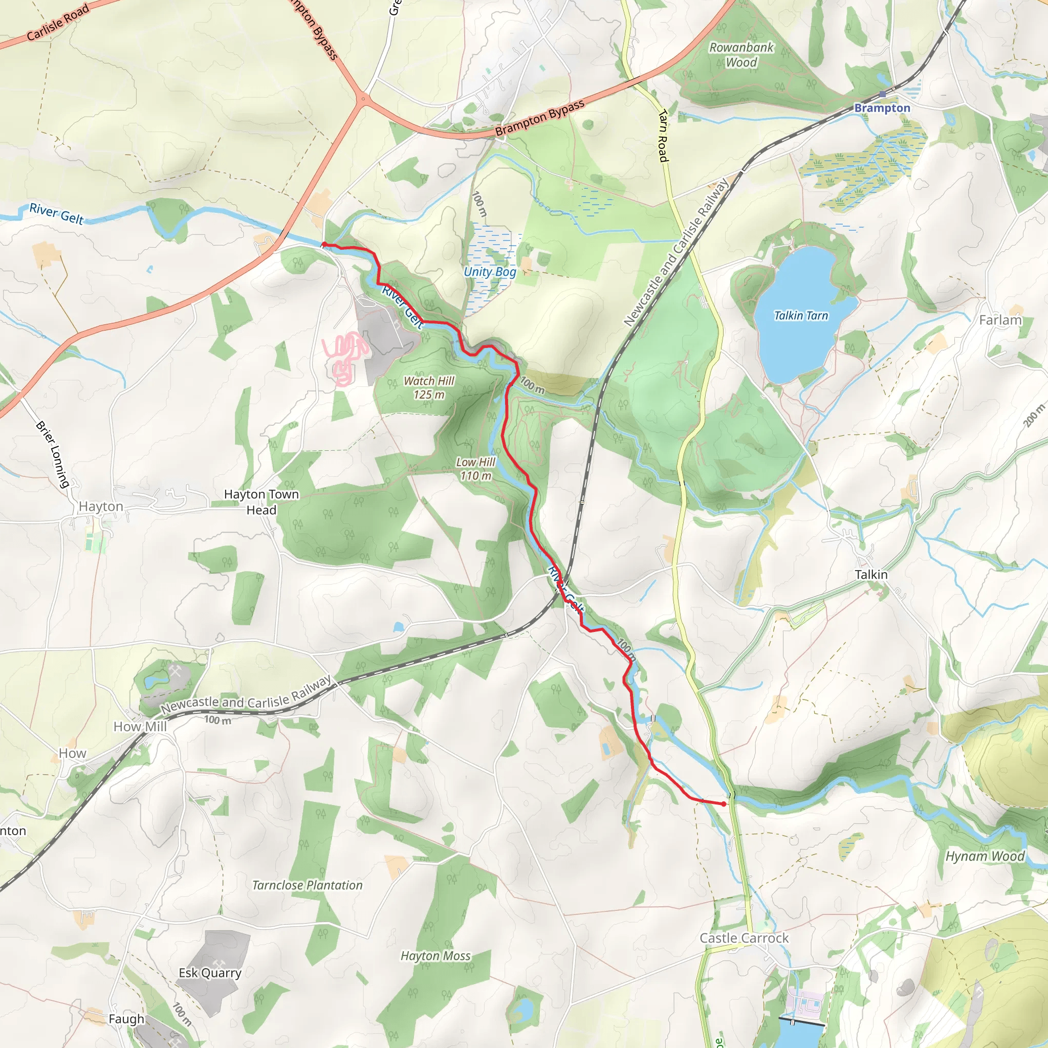 Gelt Woods Walk mobile static map