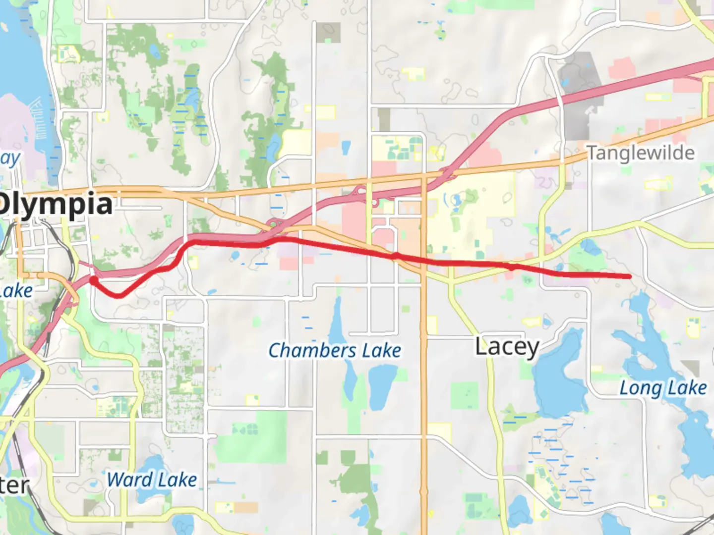 An image depicting the trail Karen Fraser Woodland Trail and its surrounding area.