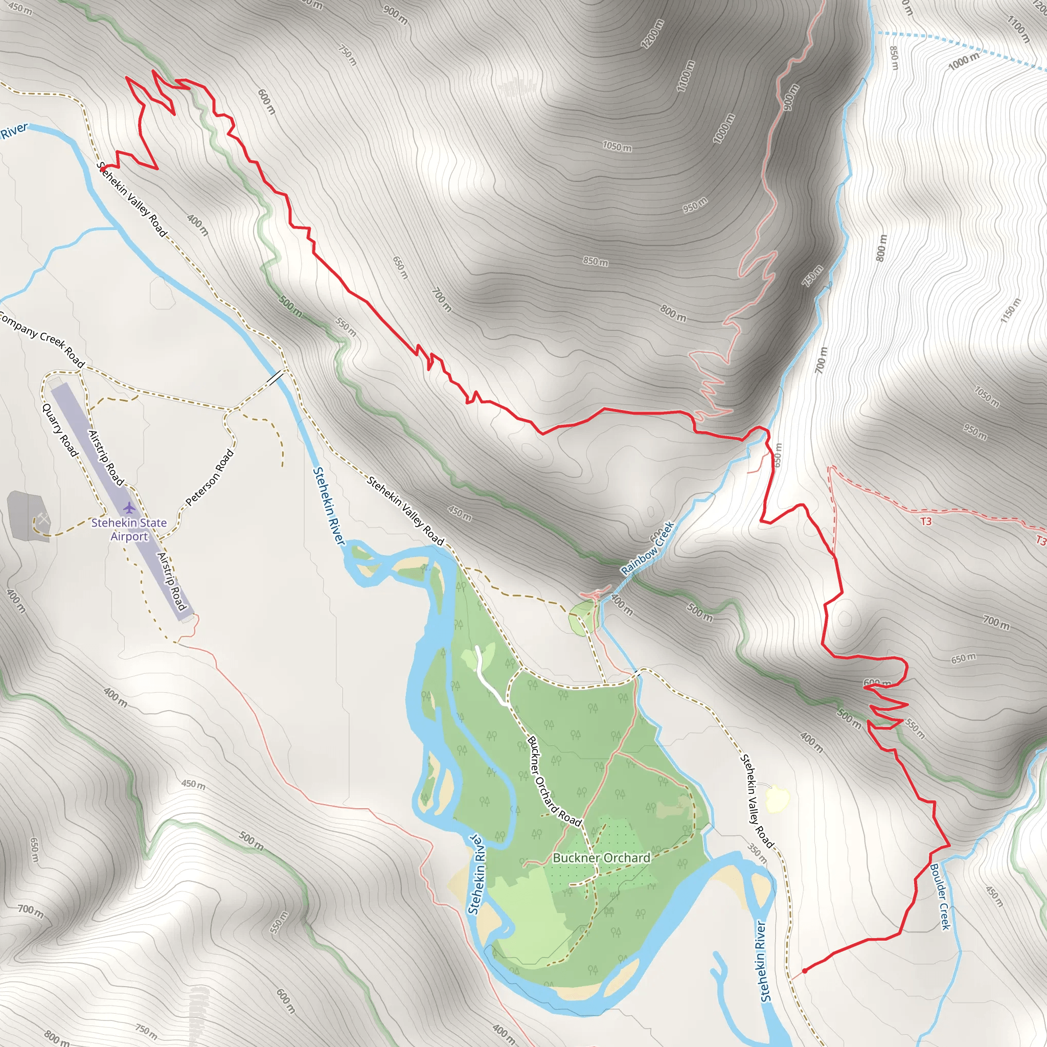 Rainbow Loop Trail mobile static map