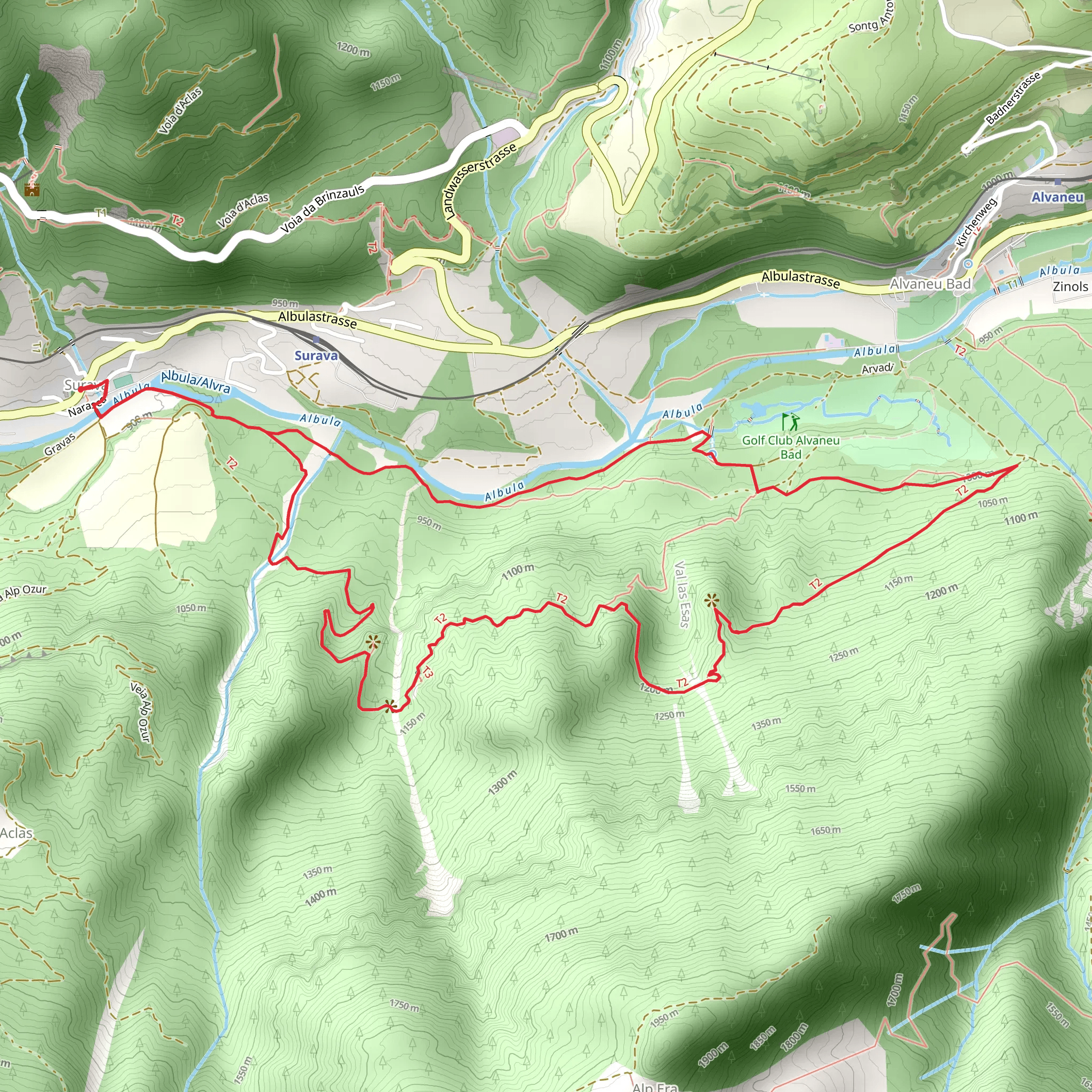 Pfad der Pioniere Parc Ela mobile static map