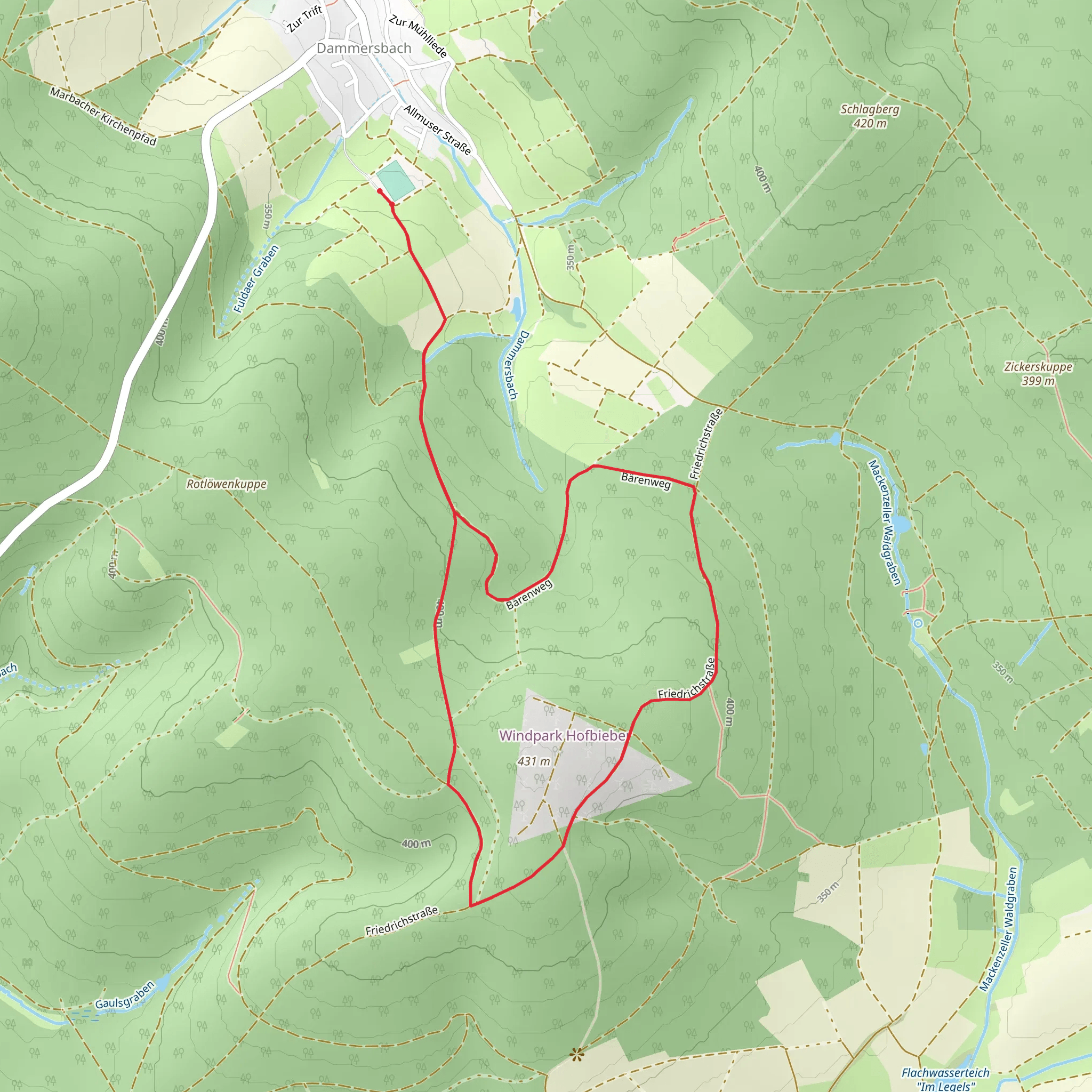 Bärenweg Loop mobile static map