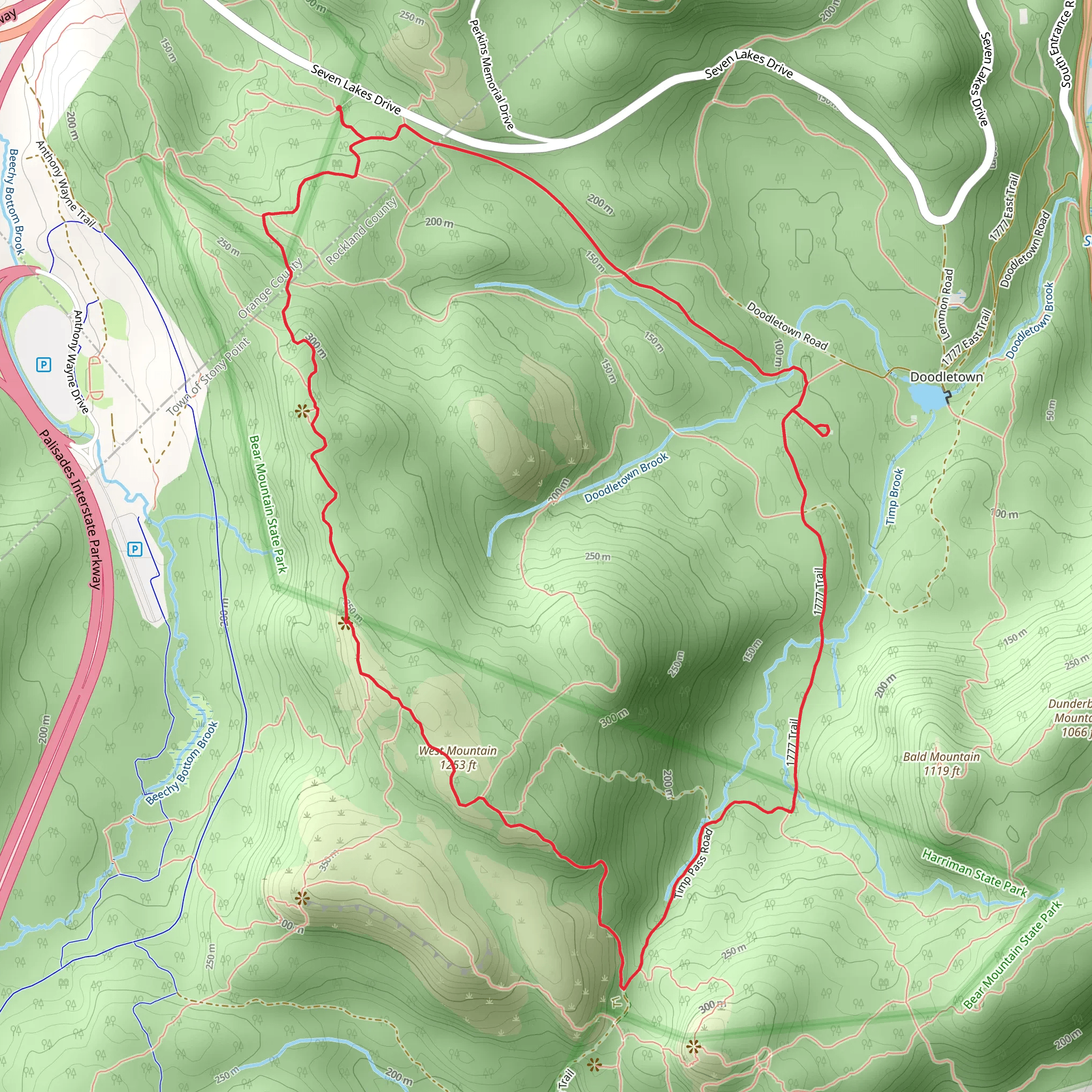 West Mountain via 1777 Trail and Timp-Torne Trail mobile static map