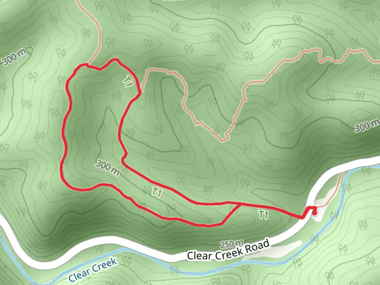 An image depicting the trail Clear Creek Metro Park - Fern Trail and its surrounding area.