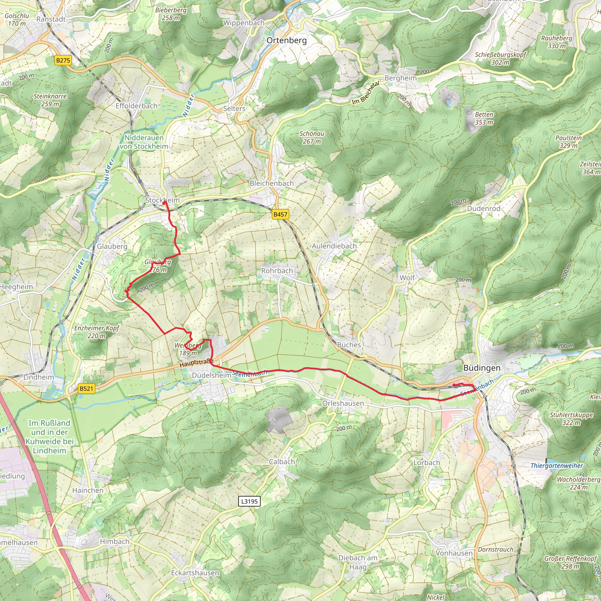Buedingen - Stockheim Weg mobile static map