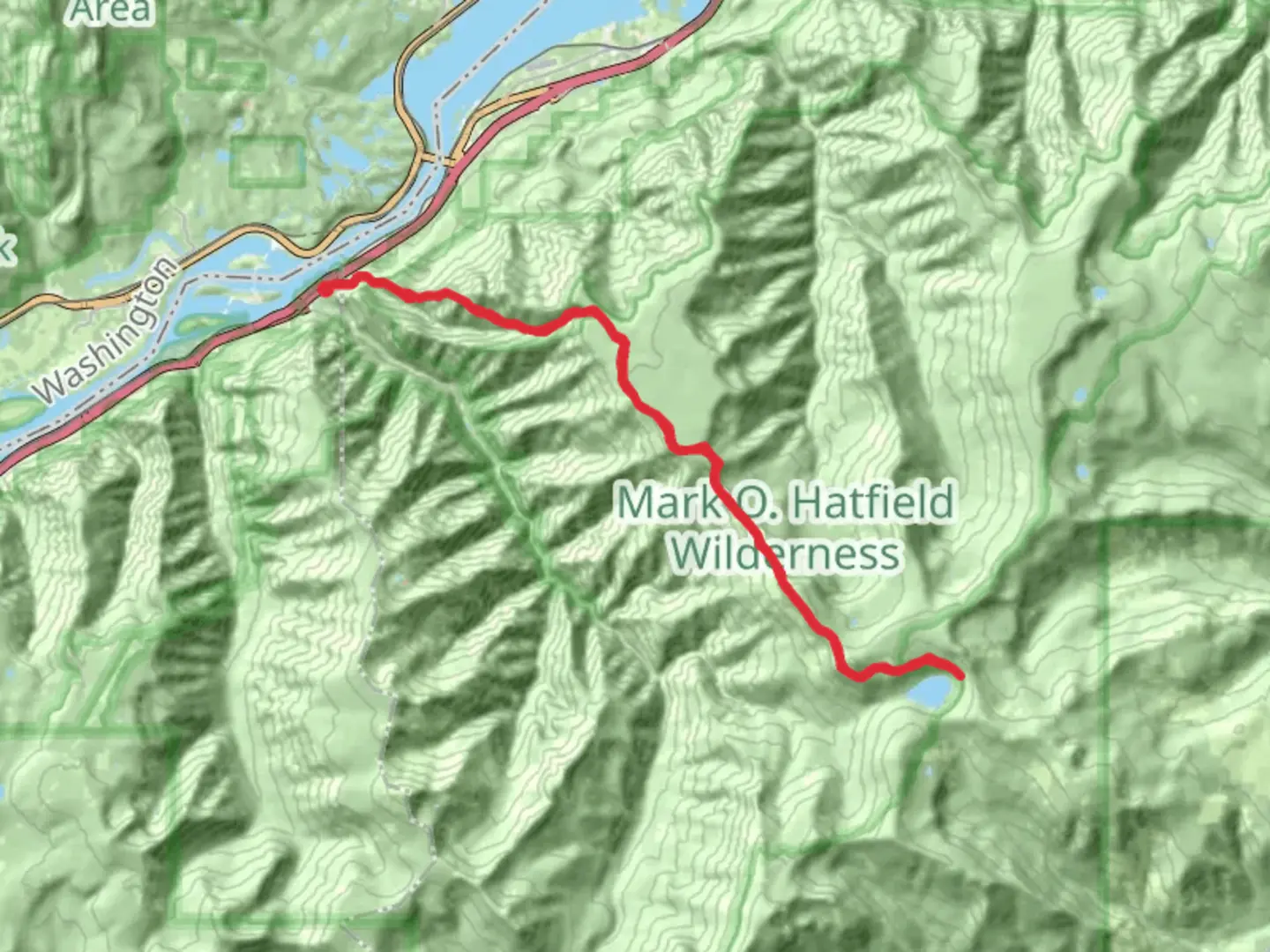 An image depicting the trail Wahtum Lake and Chinidere Mountain via PCT and its surrounding area.