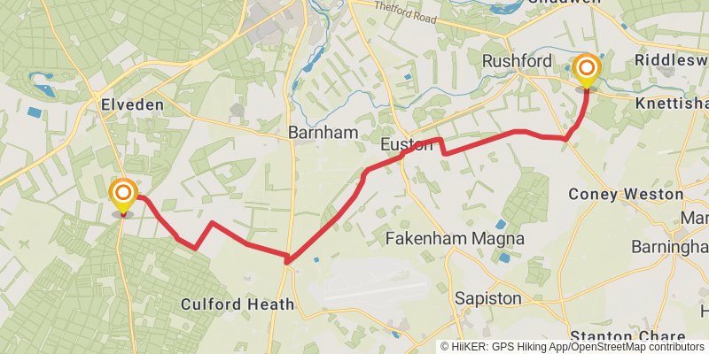 Icknield Way Path stage 9 Map
