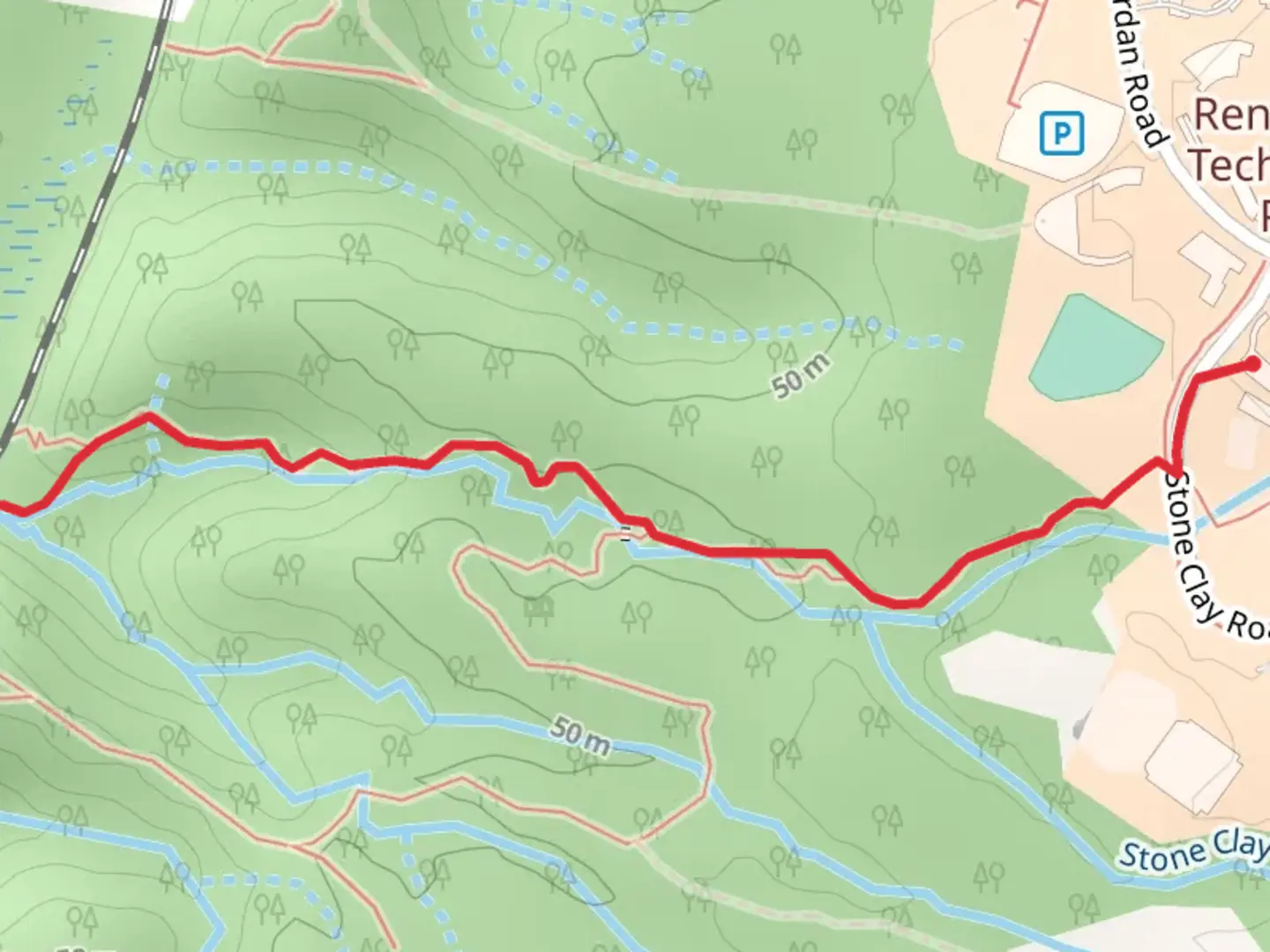 An image depicting the trail Stone Clay Kuyle Killitie Creek Trail and its surrounding area.