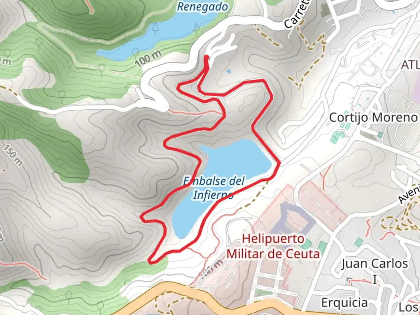 An image depicting the trail Bypass of the Hell Reservoir SL CE 2 and its surrounding area.