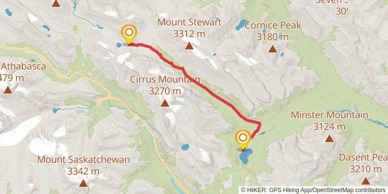Great Divide Trail stage 42 Map