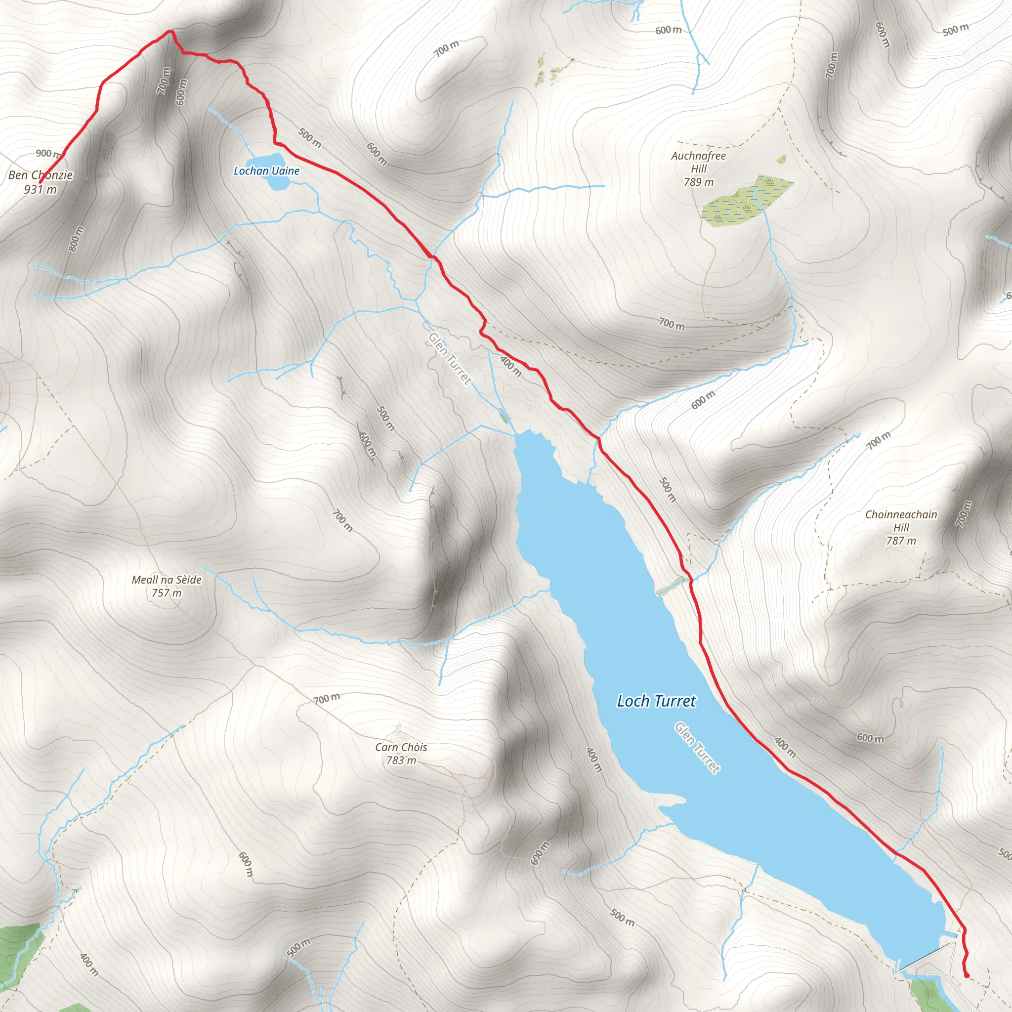 Ben Chonzie mobile static map