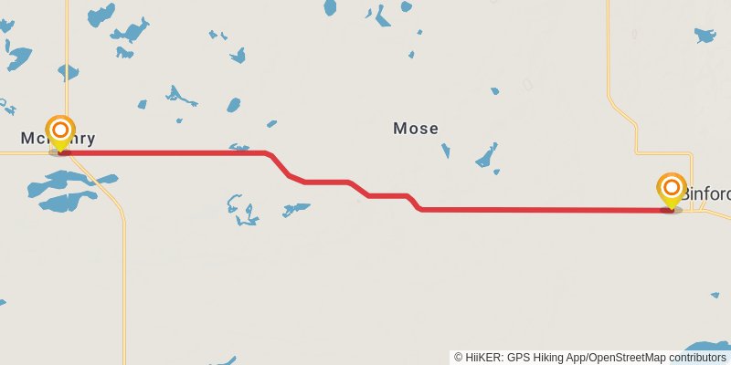 North Country Trail - North Dakota stage 15 Map