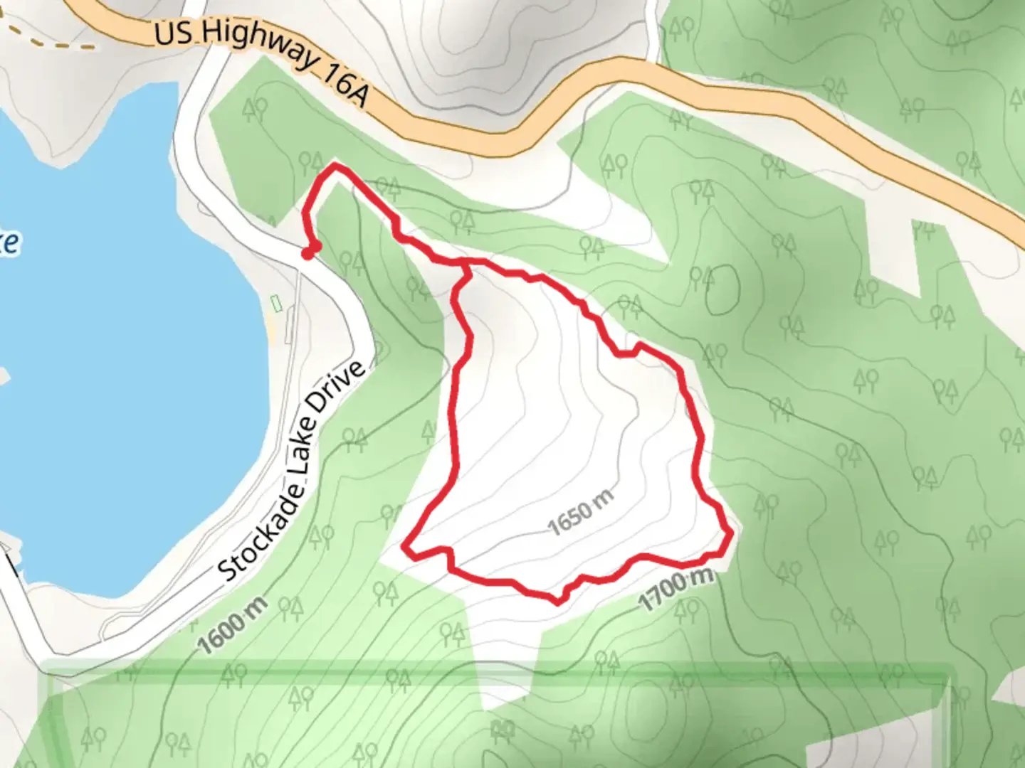 An image depicting the trail Stockade Lake Loop Trail and its surrounding area.