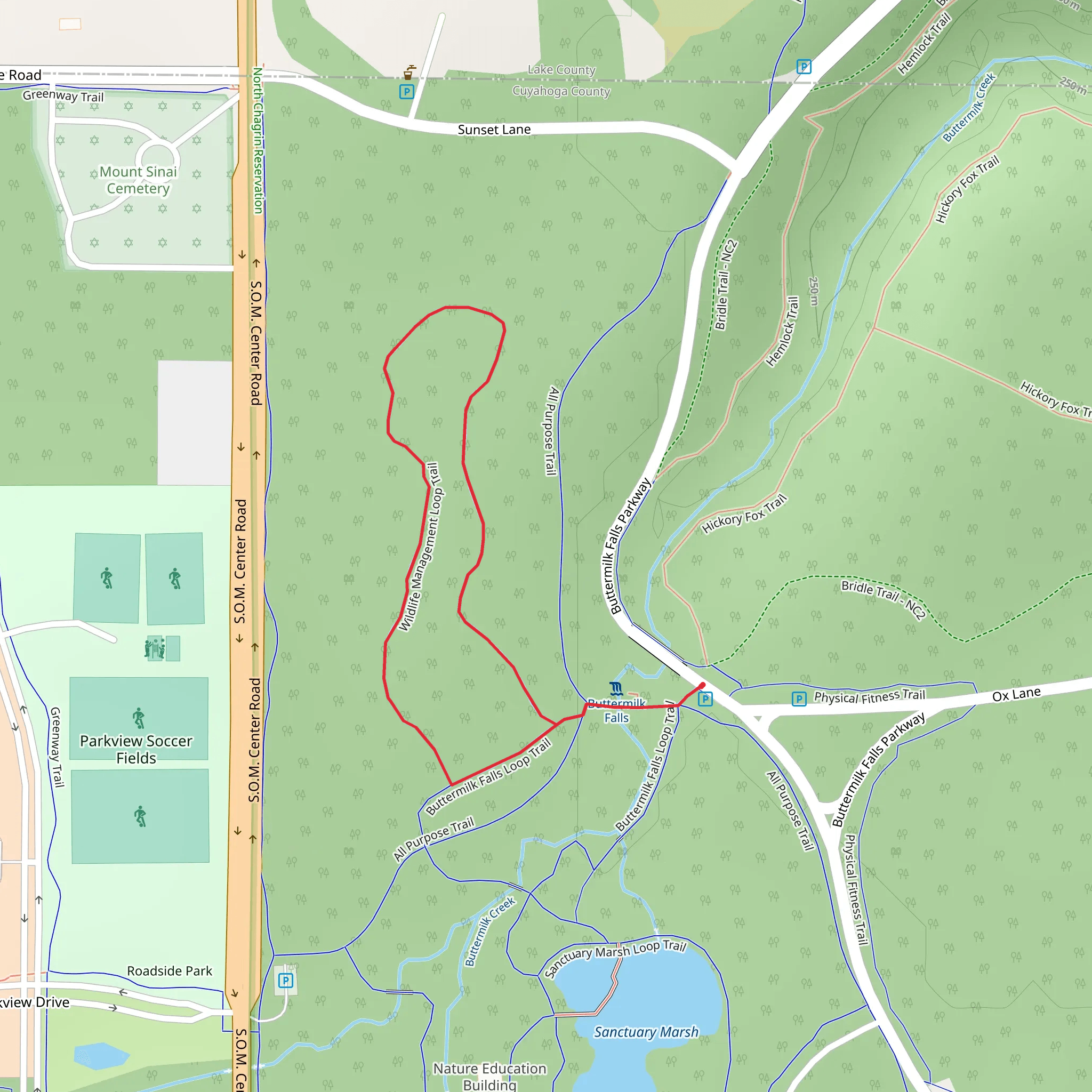 Wildlife Management Loop Trail mobile static map