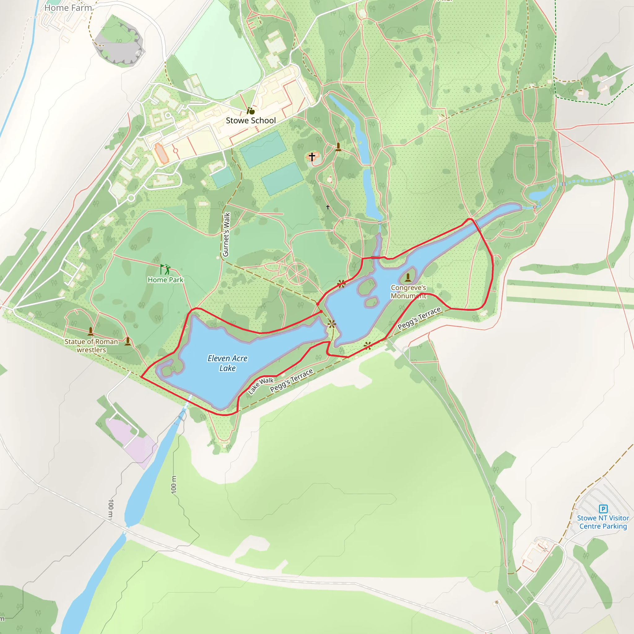 Lakeside Walk at Stowe mobile static map