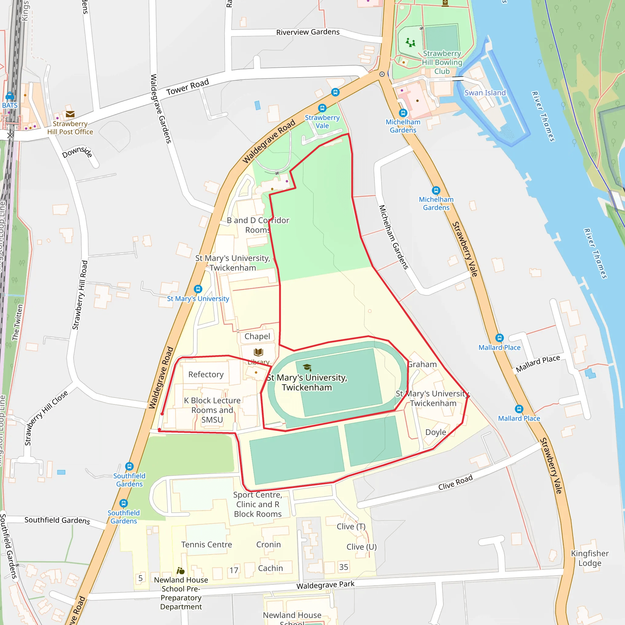 Strawberry Hill Loop mobile static map