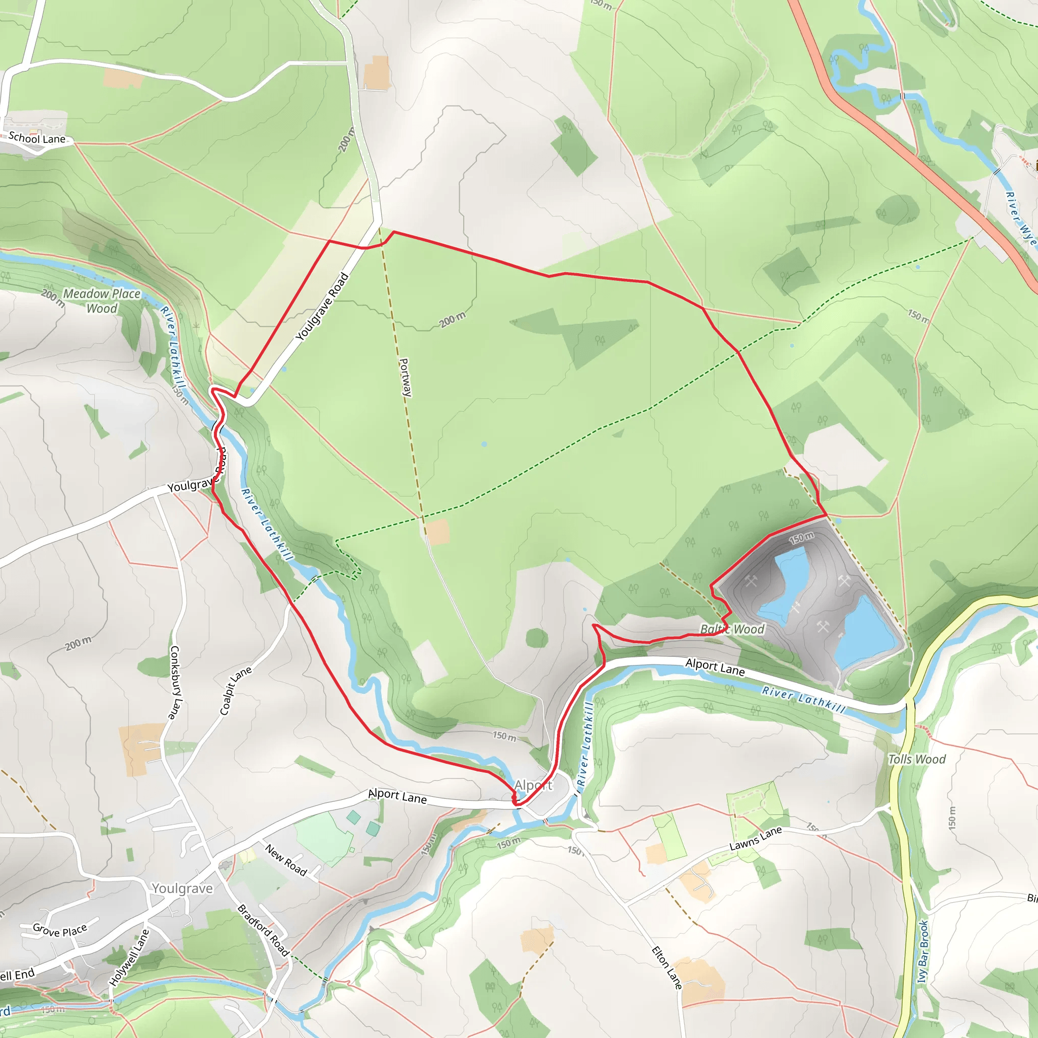 Alport - River Lathkill and Haddon Fields mobile static map