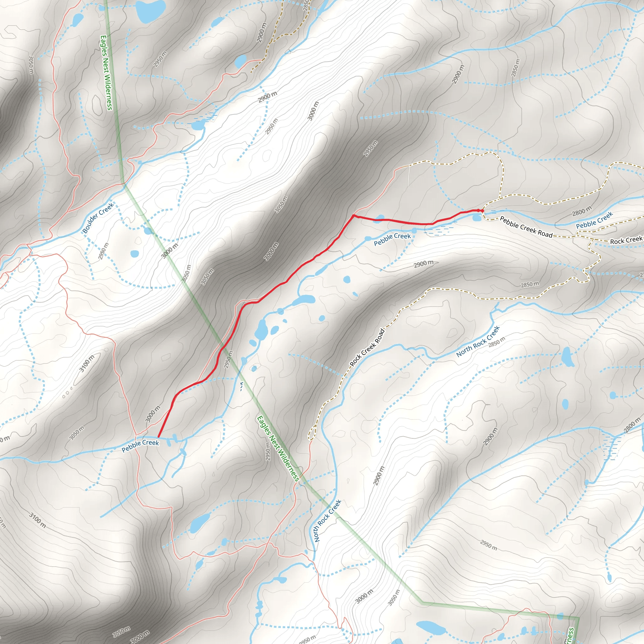 Pebble Creek Trail mobile static map
