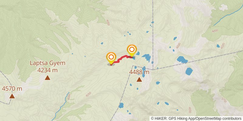 Dagala Thousand Lakes Trek spur 1 Map