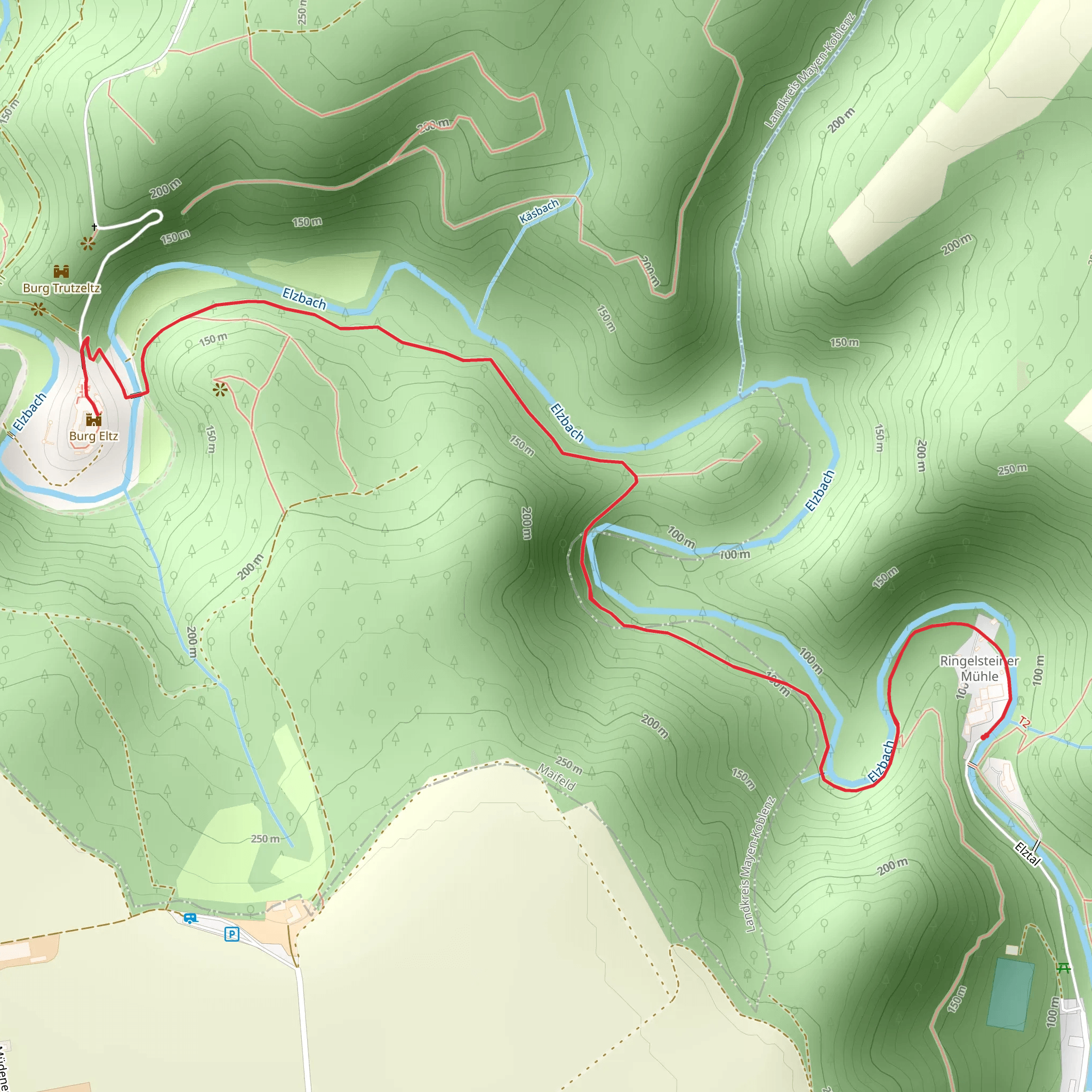 Eltz Castle Walk mobile static map