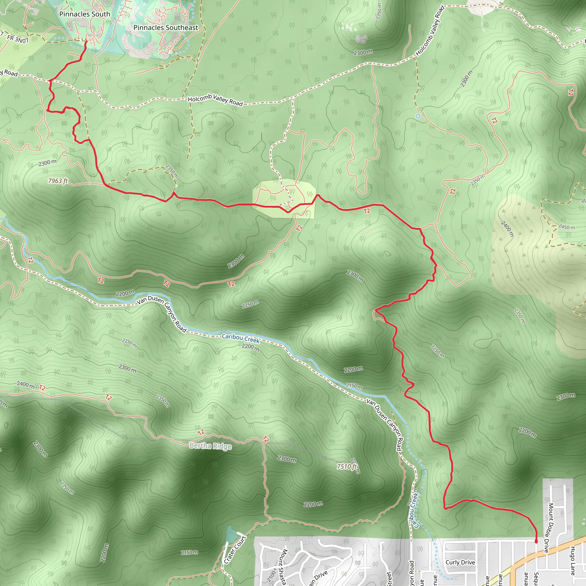 Tanglewood Group Campground and The Pinnacles Walk mobile static map