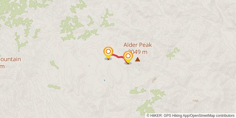 Alder Peak via Pipestem Trail stage 2 Map