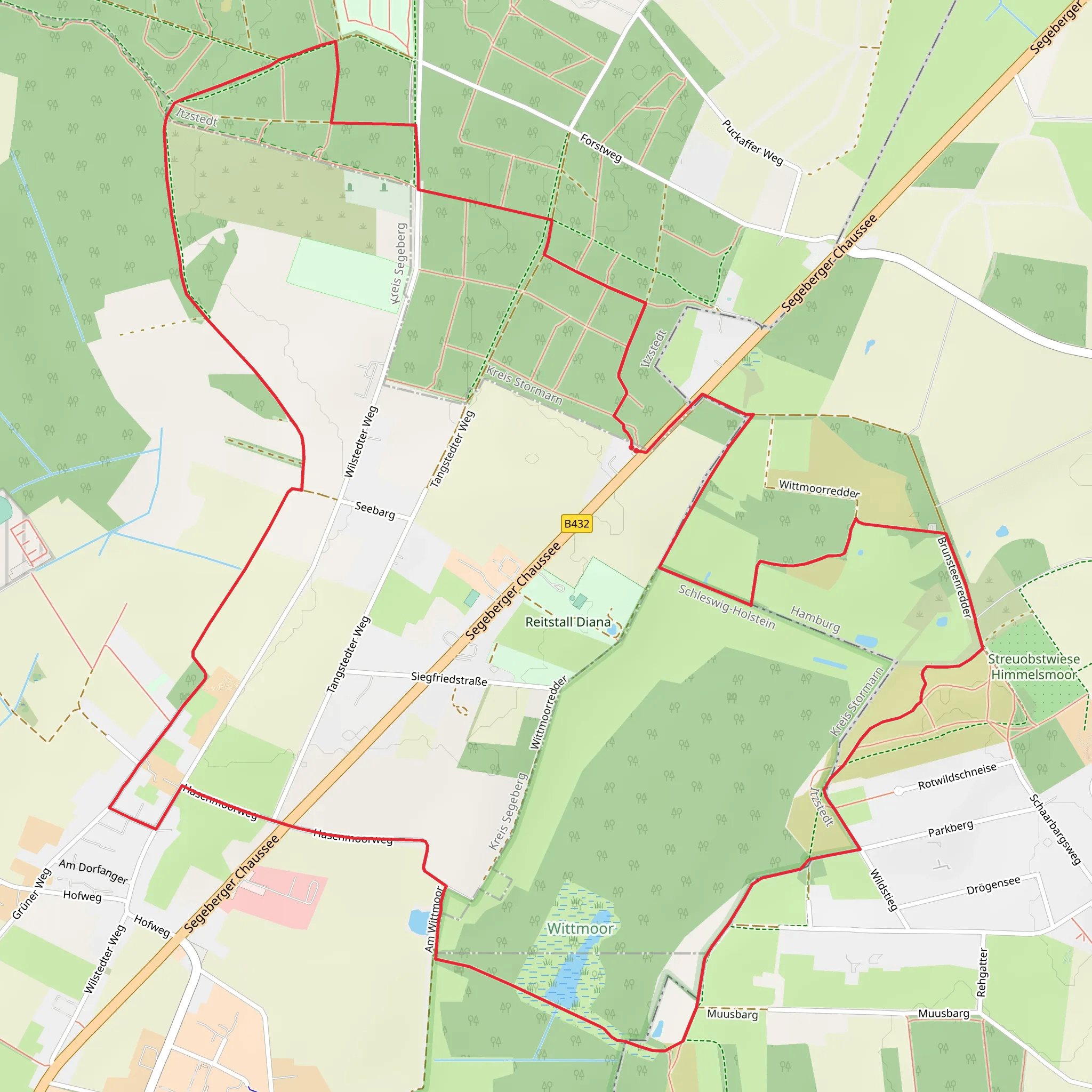 Zwischen den Mooren Loop mobile static map