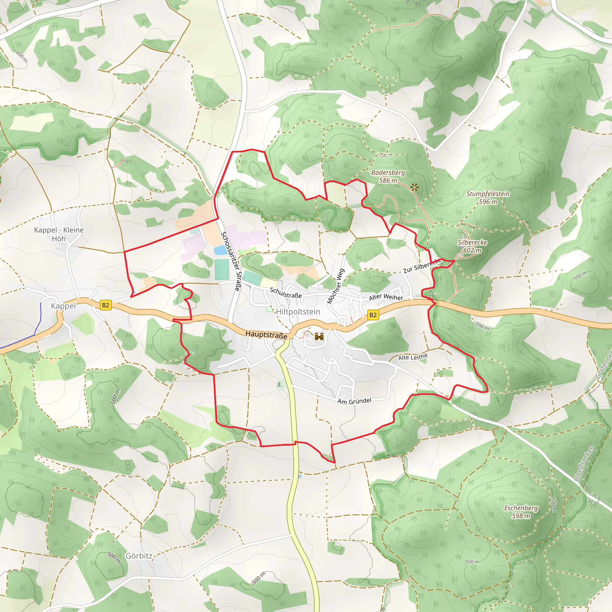 Hiltpoltstein Gelbring Loop mobile static map