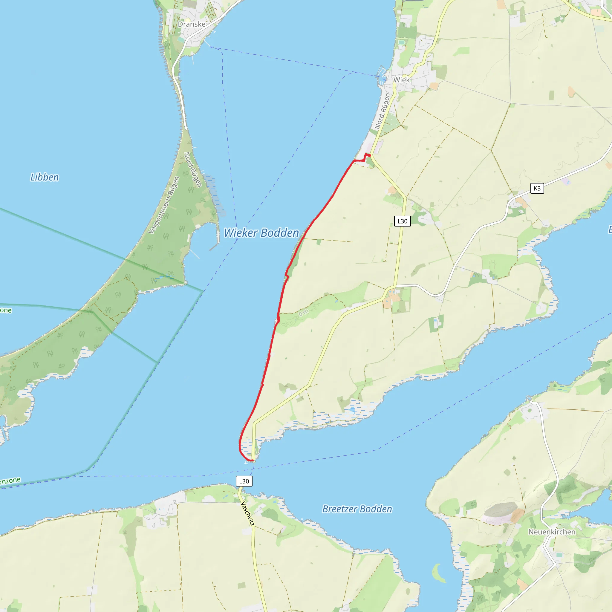 Wittower Fähre from Zürkvitz mobile static map