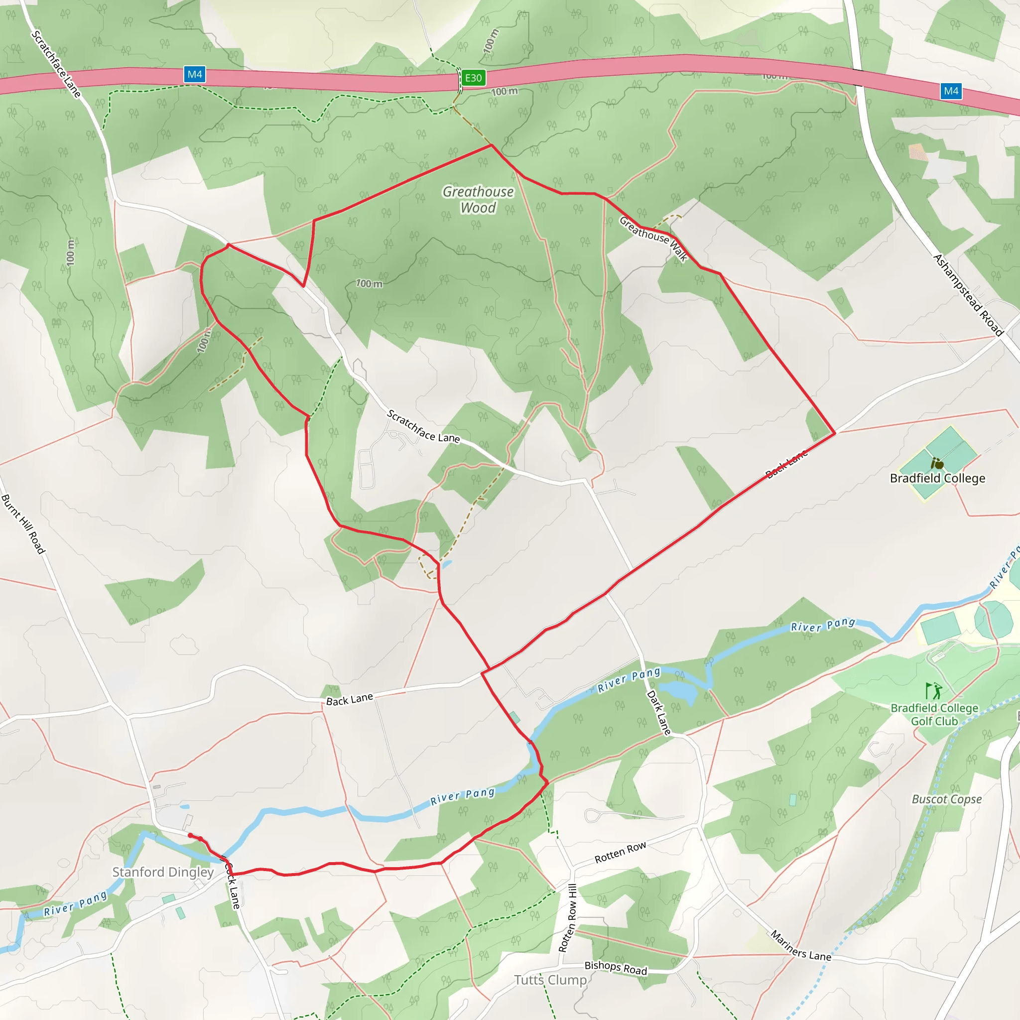 Great House Wood via Great House Trail mobile static map