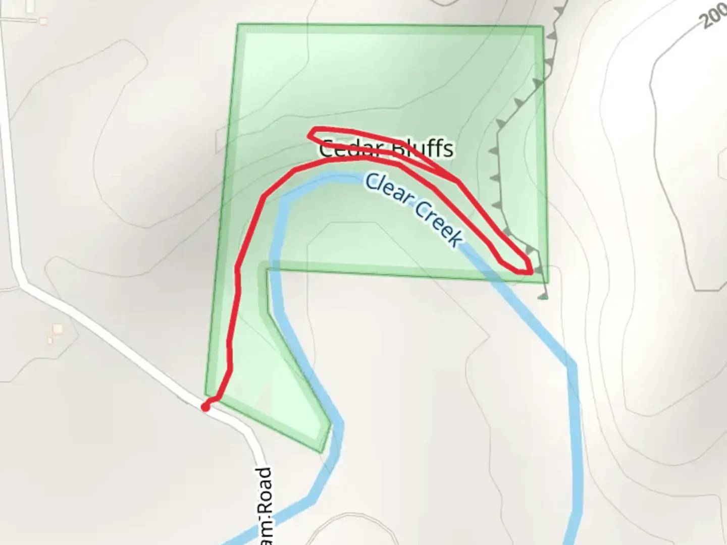 An image depicting the trail Clear Creek and its surrounding area.