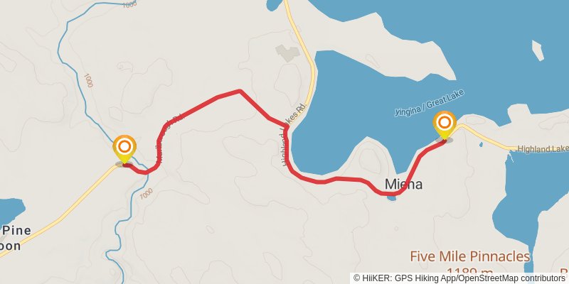 Tasmanian Trail stage 11 Map
