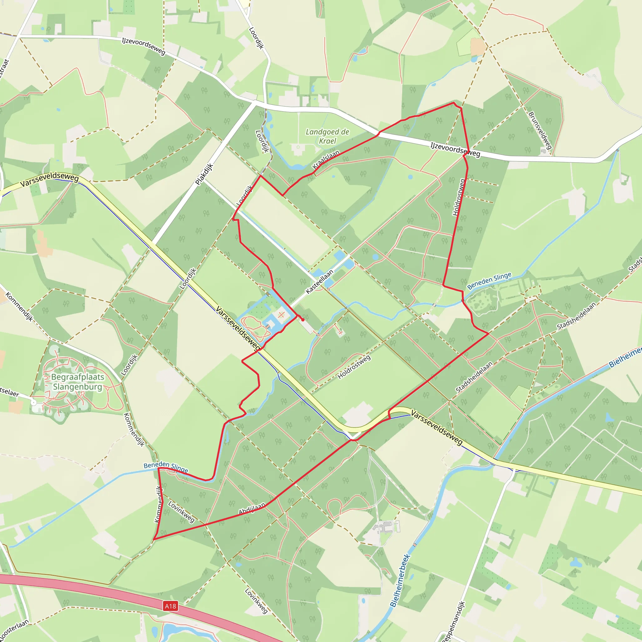Kasteel Slangenburg and Abdijlaan Loop mobile static map