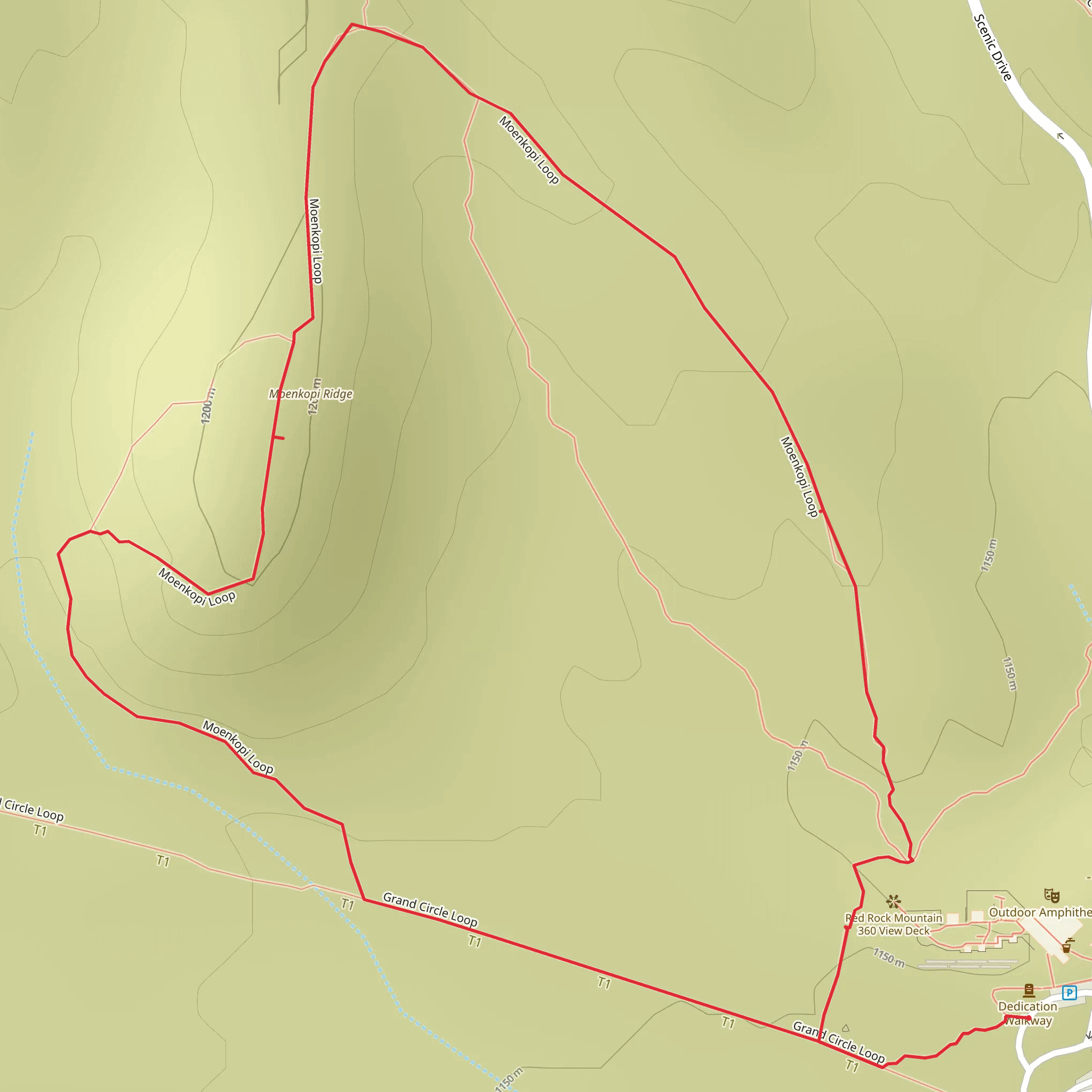 Moenkopi Ridge and Grand Circle Loop mobile static map